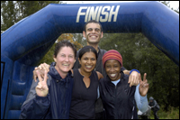 More runners at the finish line